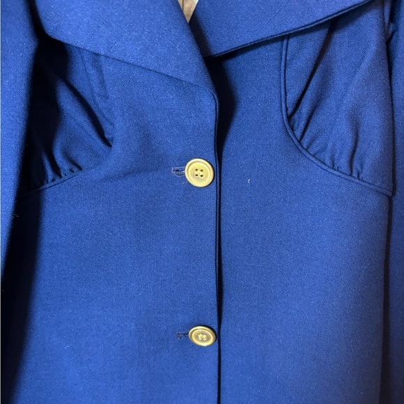 Peaches N Cream Vintage Elegant Blue Girls Dress & Coat - Picture 3 of 10